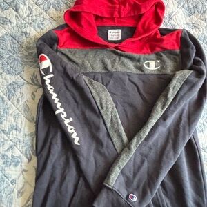 Champion Red and Gray Hoodie